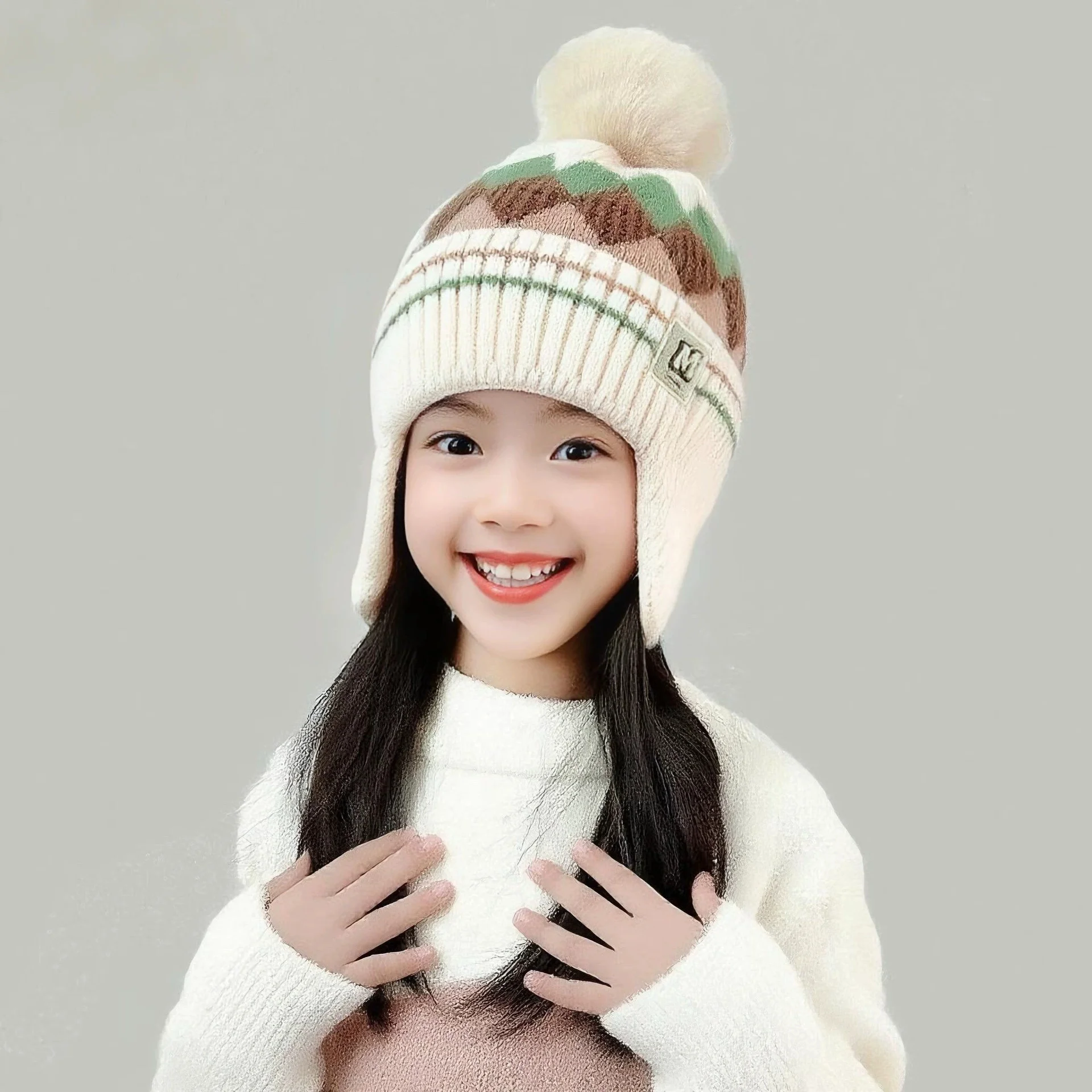 Aspecto del gorro con pompones