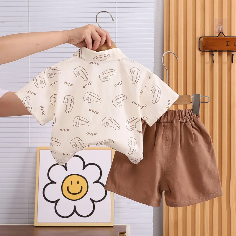 Conjunto verano para bebé – camisa manga corta y pantalón corto - imagen 4