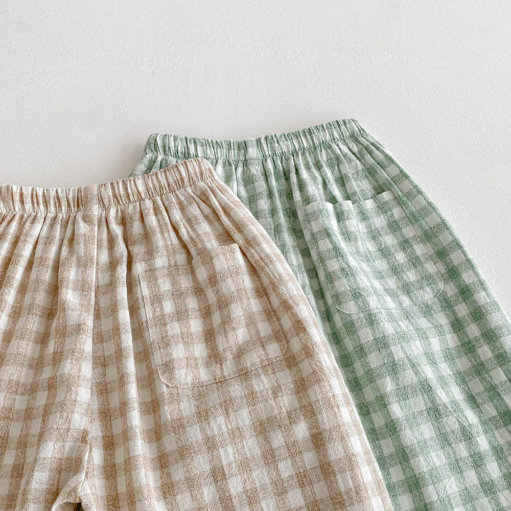 Pantalones de lino a cuadros Harlan anti-mosquitos para niños - imagen 2