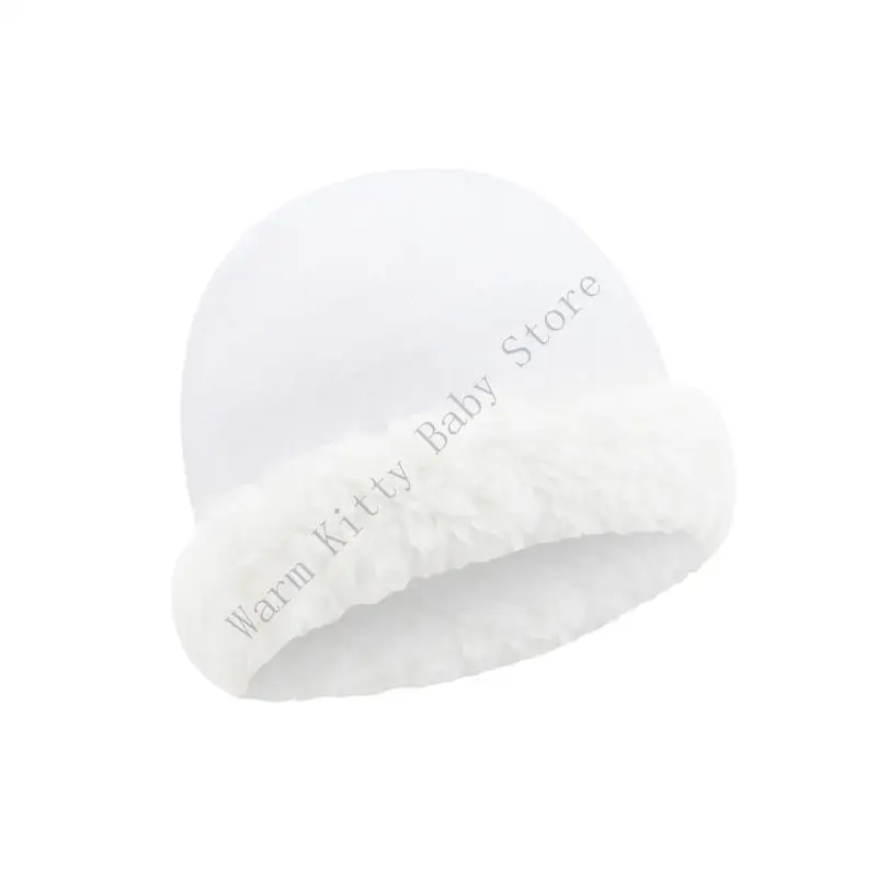 XXFE gorro de lana para bebé con forro borrego cálido invierno