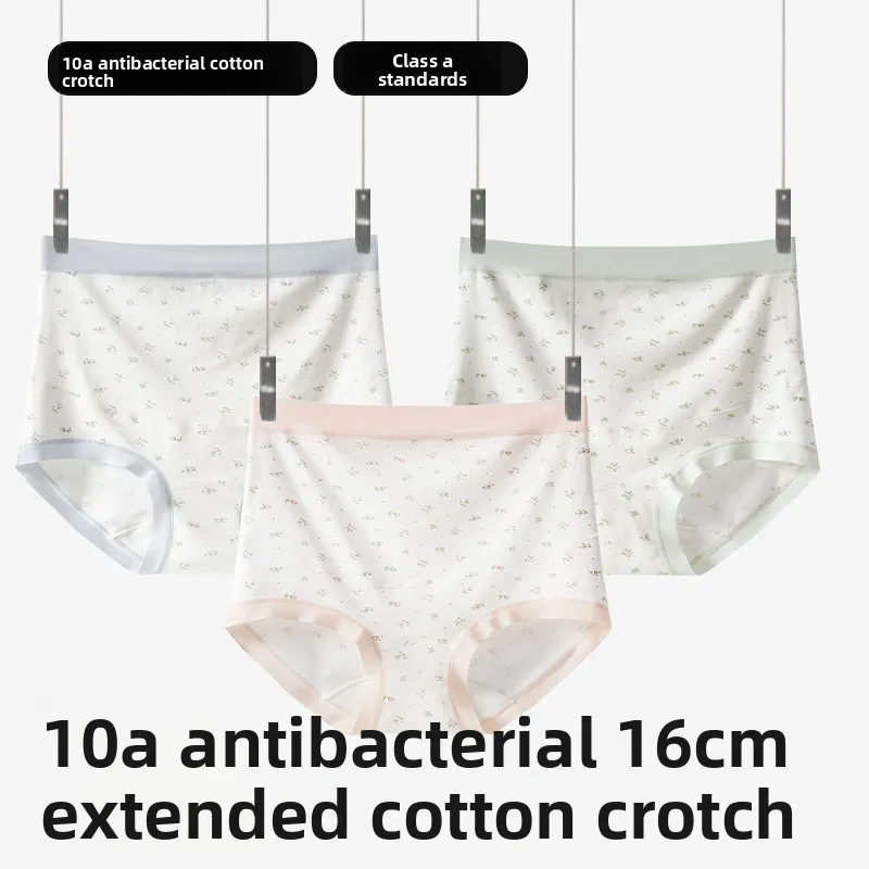 Ropa interior premamá de algodón cintura alta con entrepierna larga - imagen 4