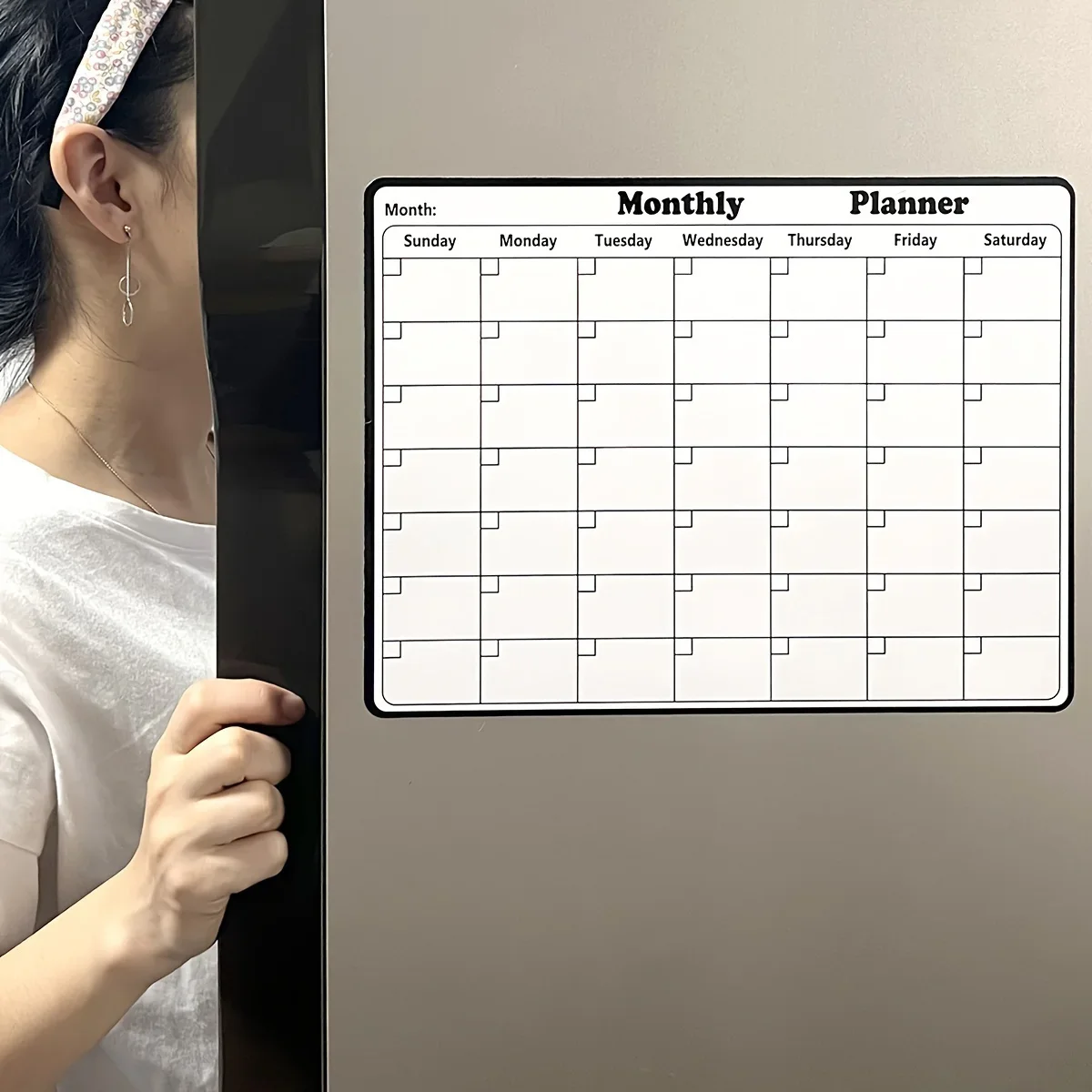 Calendario mensual magnético para cocina – Pizarra organizativa familiar - imagen 2