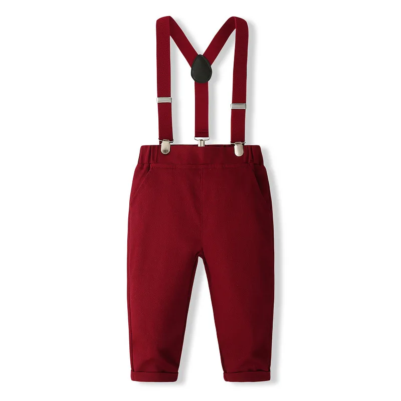 Conjunto mono para bebé de algodón a cuadros primavera y otoño - imagen 4