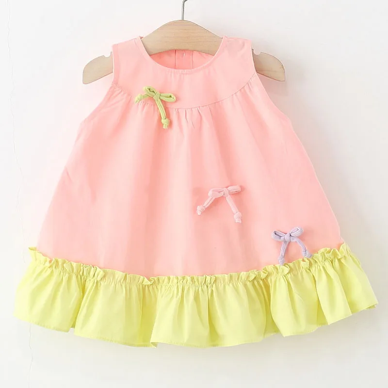 Vestido de verano de algodón para niña – Estilo princesa con lazo - imagen 2