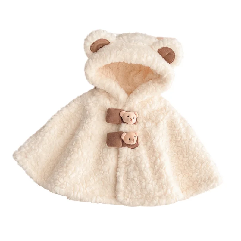 Pelele de felpa con capucha para bebé – Abrigo de invierno - imagen 3