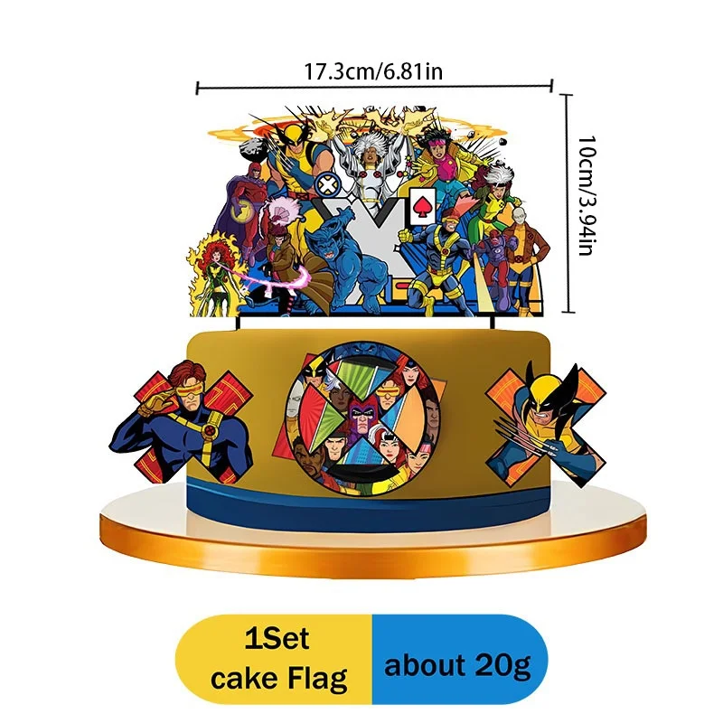Bandera X-Men 97 pastel para decoración de fiestas infantiles - imagen 3