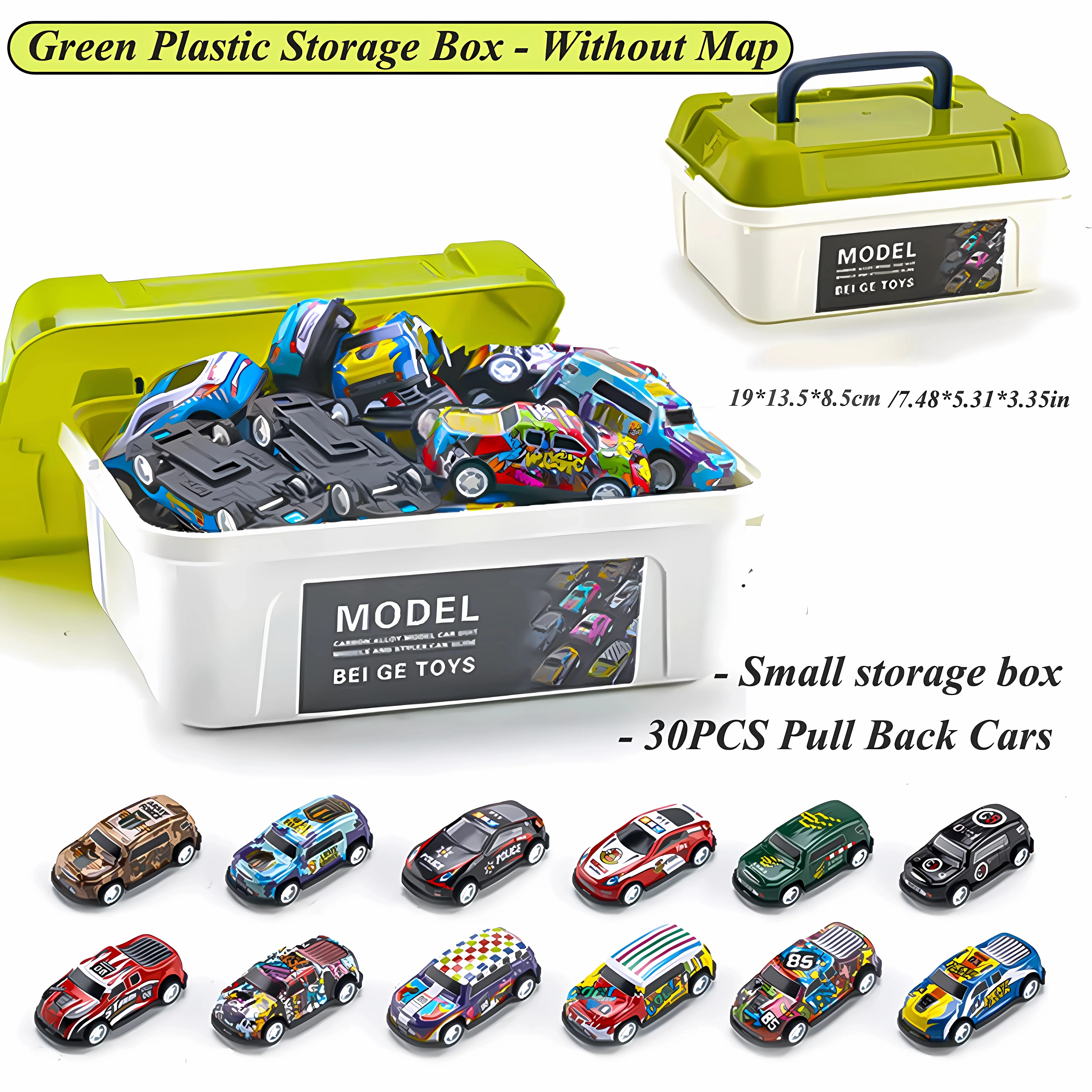 Set completo de mini coches multicolores