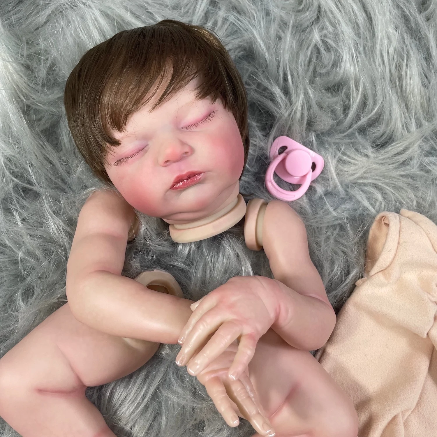 Muñeca reborn Laura ya pintada, hecha a mano, pelo enraizado - imagen 2