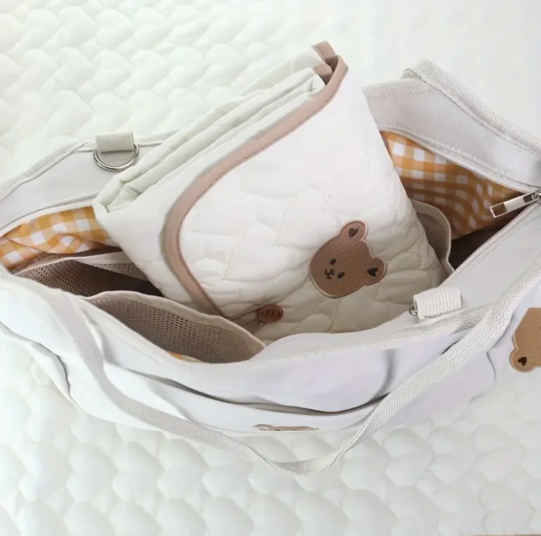 Cambiador portátil con cojín plegable doble cara acolchado para bebé - imagen 4