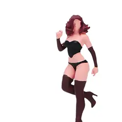 Figura bailarina de juguete con tacón alto para miniaturas