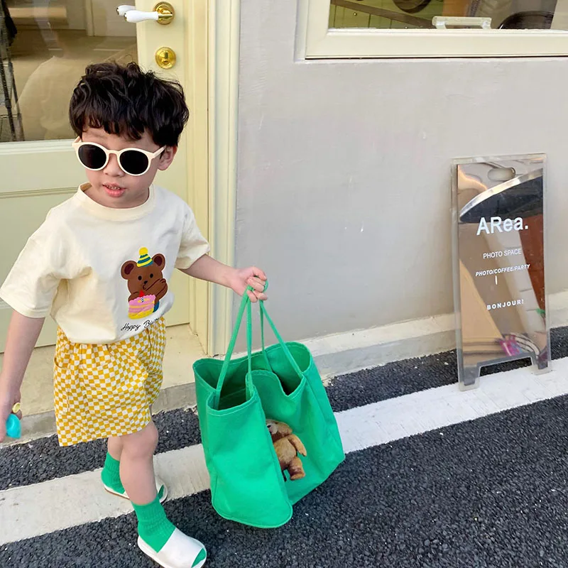 Camiseta de verano para niños con estampado de oso - imagen 5