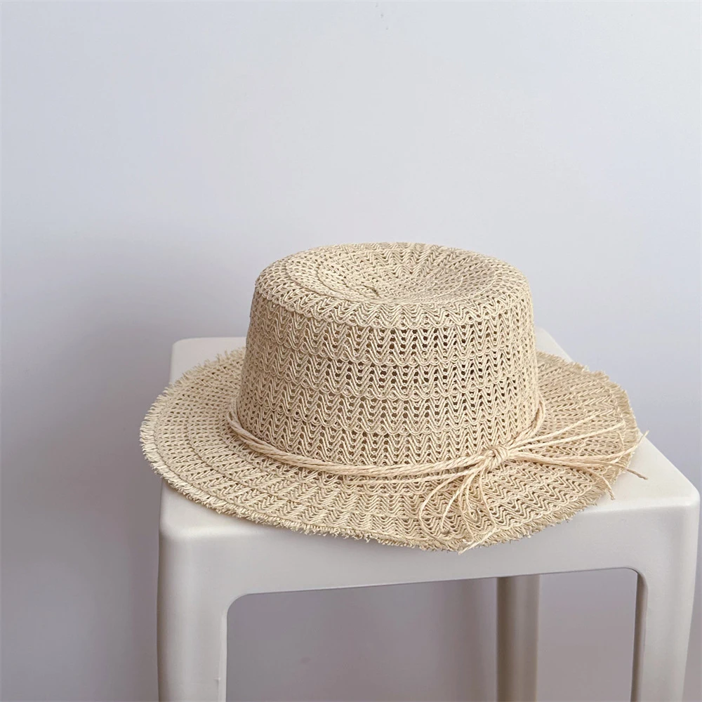 MILANCEL sombrero de paja infantil con protección solar para verano - imagen 5