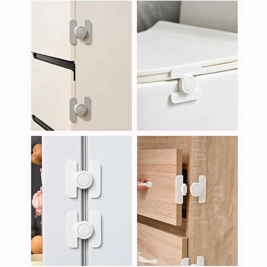 Cerradura de seguridad antipellizcos multifuncional para muebles - imagen 4