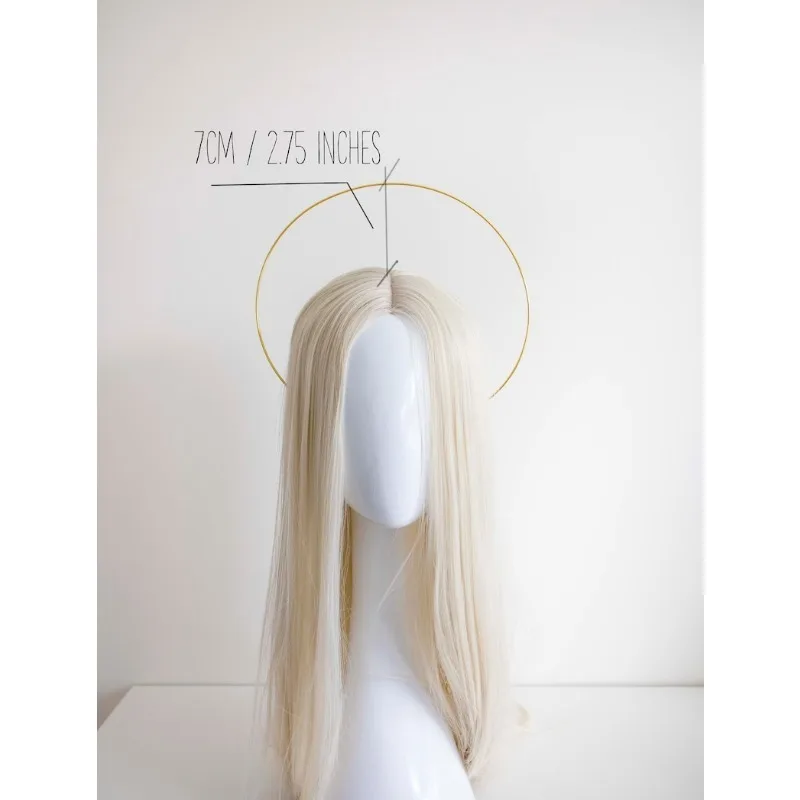 Diadema de corona con halo dorado para niñas en ocasiones especiales