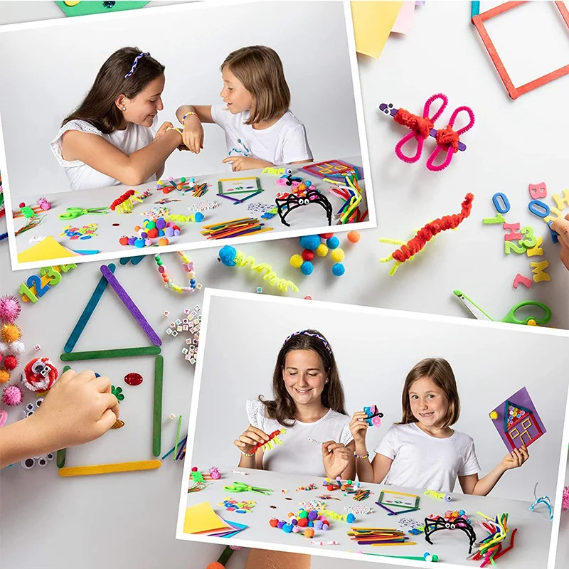 Kit de manualidades para niños con lentejuelas y pegatinas - imagen 2