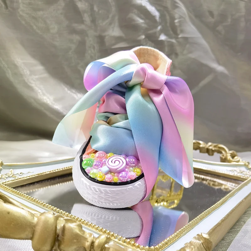 Dollbling zapatillas de niña con perlas acabado artesanal para fiesta - imagen 2