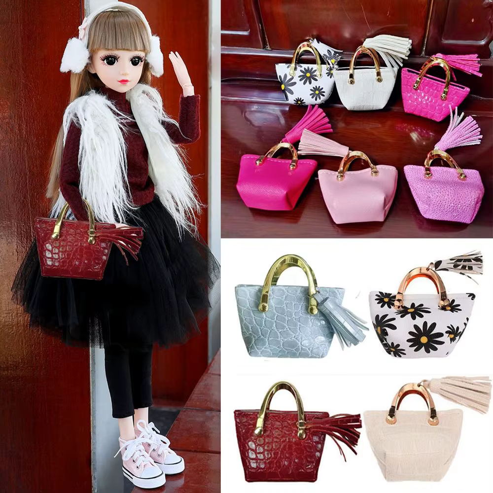 Bolso miniatura con aspecto de cuero