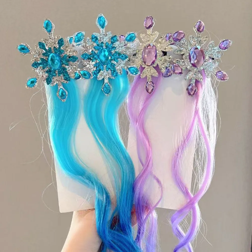 Horquillas de pelo con copo nevado brillante para niñas invierno - imagen 2