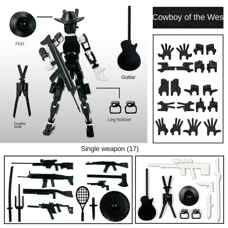 Muñeca articulada de calamar con impresión 3D artesanal - imagen 3