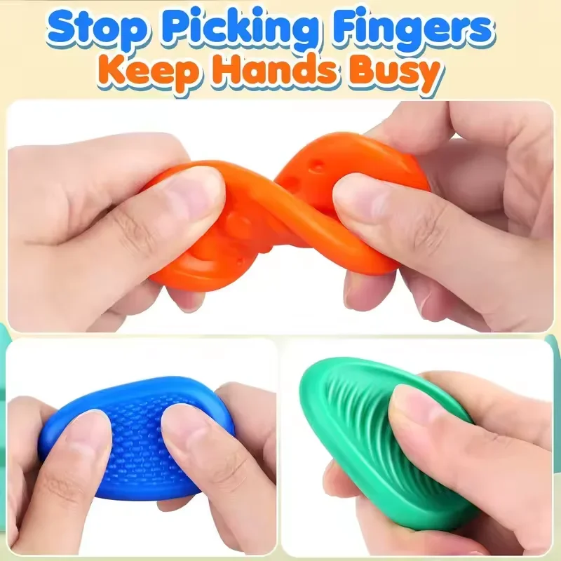 Juguetes antiestrés sensoriales de silicona texturizada para niños - imagen 4