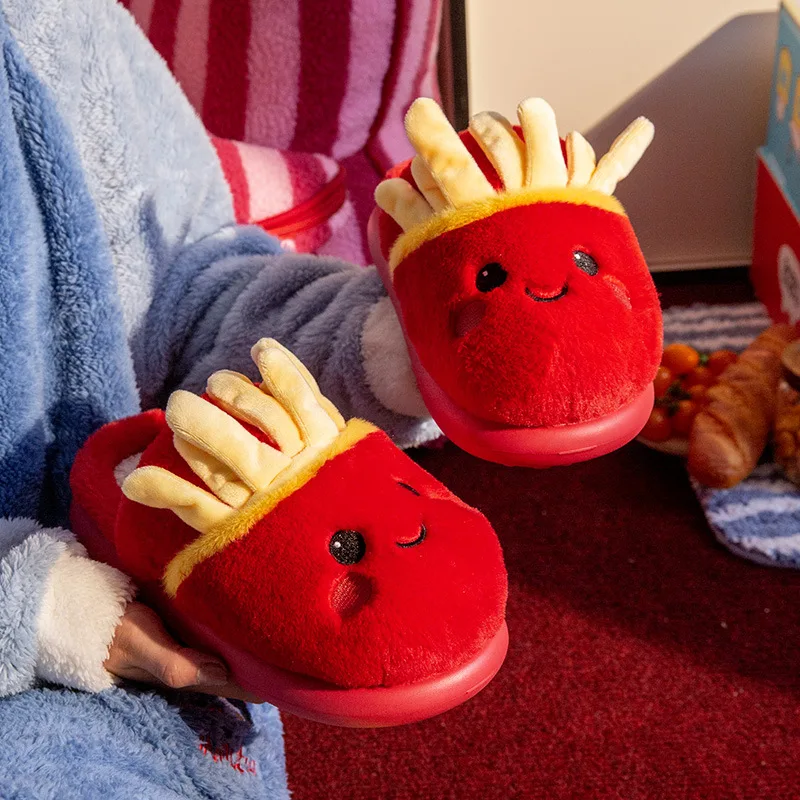 Zapatillas de casa felpa antideslizante unisex con dibujos animados - imagen 4