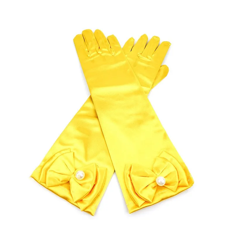 Guantes de Cenicienta con detalle del lazo de satén