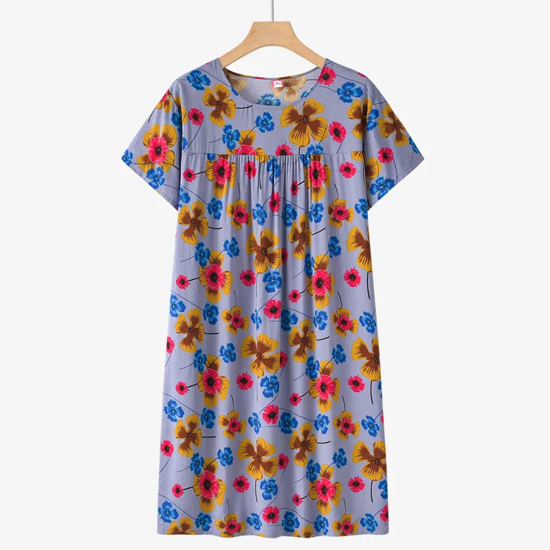 Camisón de algodón y seda con manga corta – Ligero - imagen 2