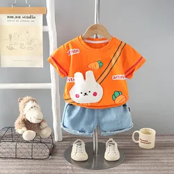 Conjunto de verano para bebé: camiseta con dibujos y pantalón corto
