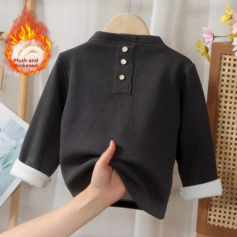 Body polar térmico de cuello medio para bebés e invierno - imagen 3