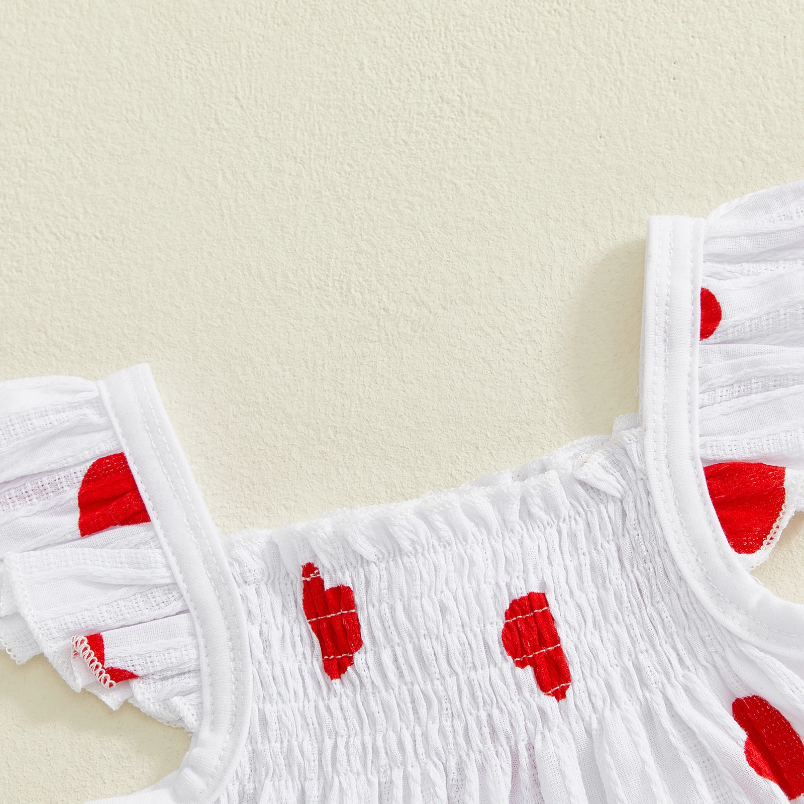 Tregren conjunto de verano para bebé con corazones y volantes - imagen 5