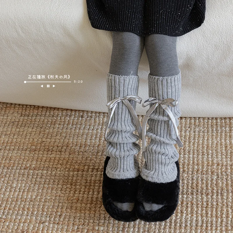 Calentadores de piernas cálidos para niñas estilo retro de invierno - imagen 2