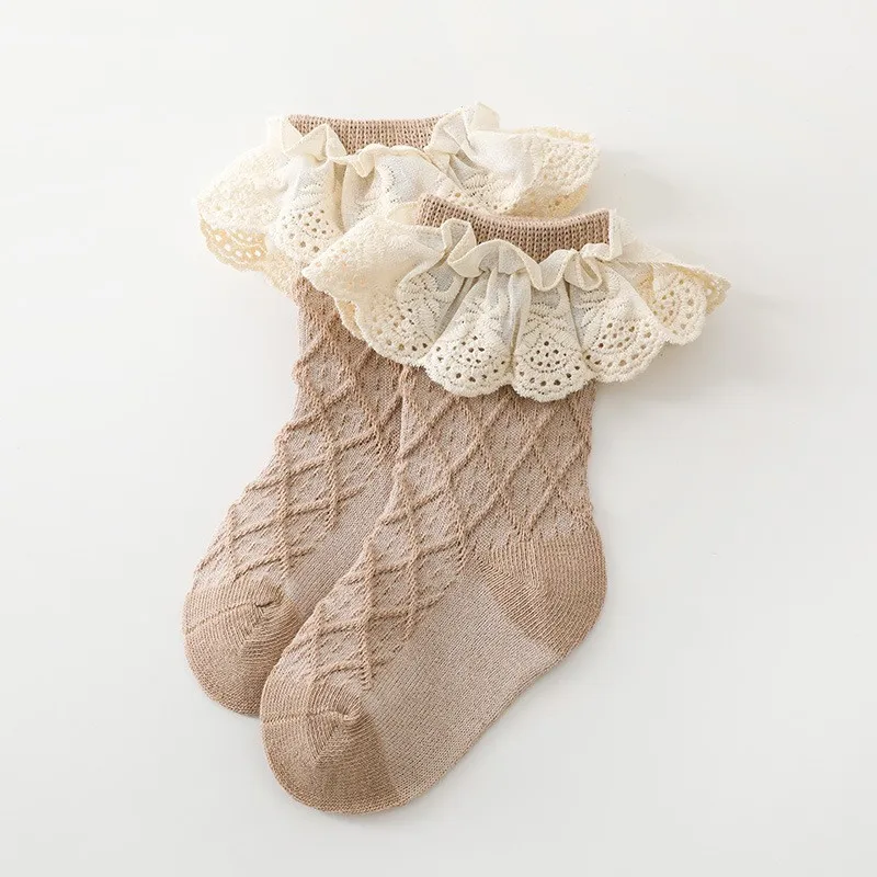 Calcetines bebé encaje con volantes – Algodón suave - imagen 3
