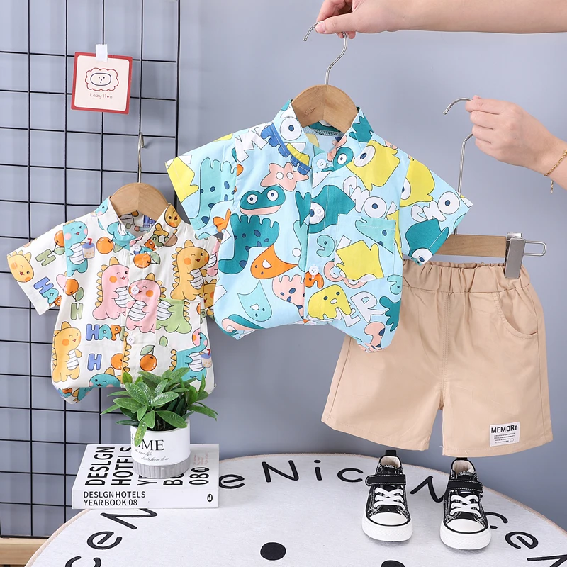 Conjunto verano bebé niño: camiseta y shorts de dibujos animados - imagen 4