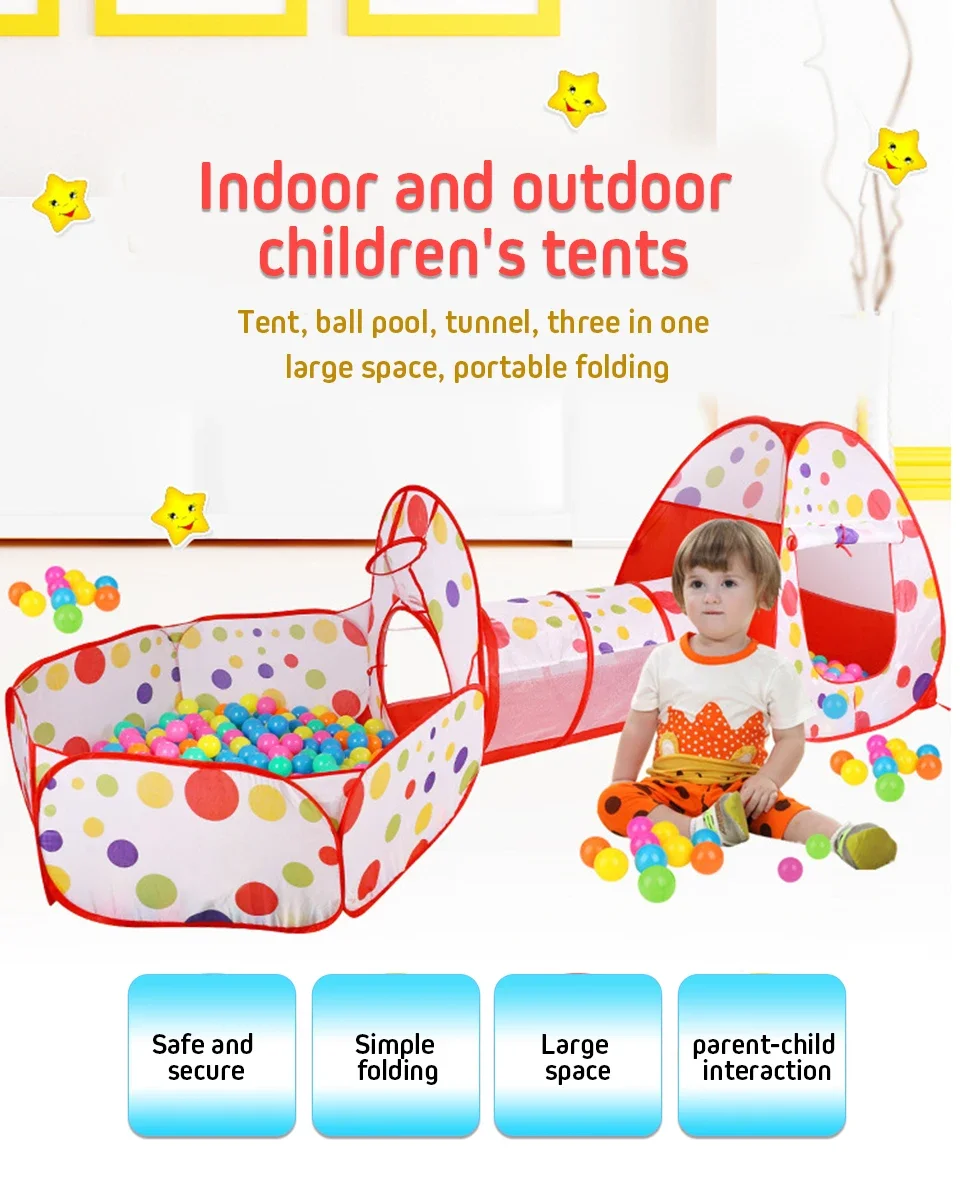 Tienda plegable 3 en 1 IMBABY para juegos infantiles