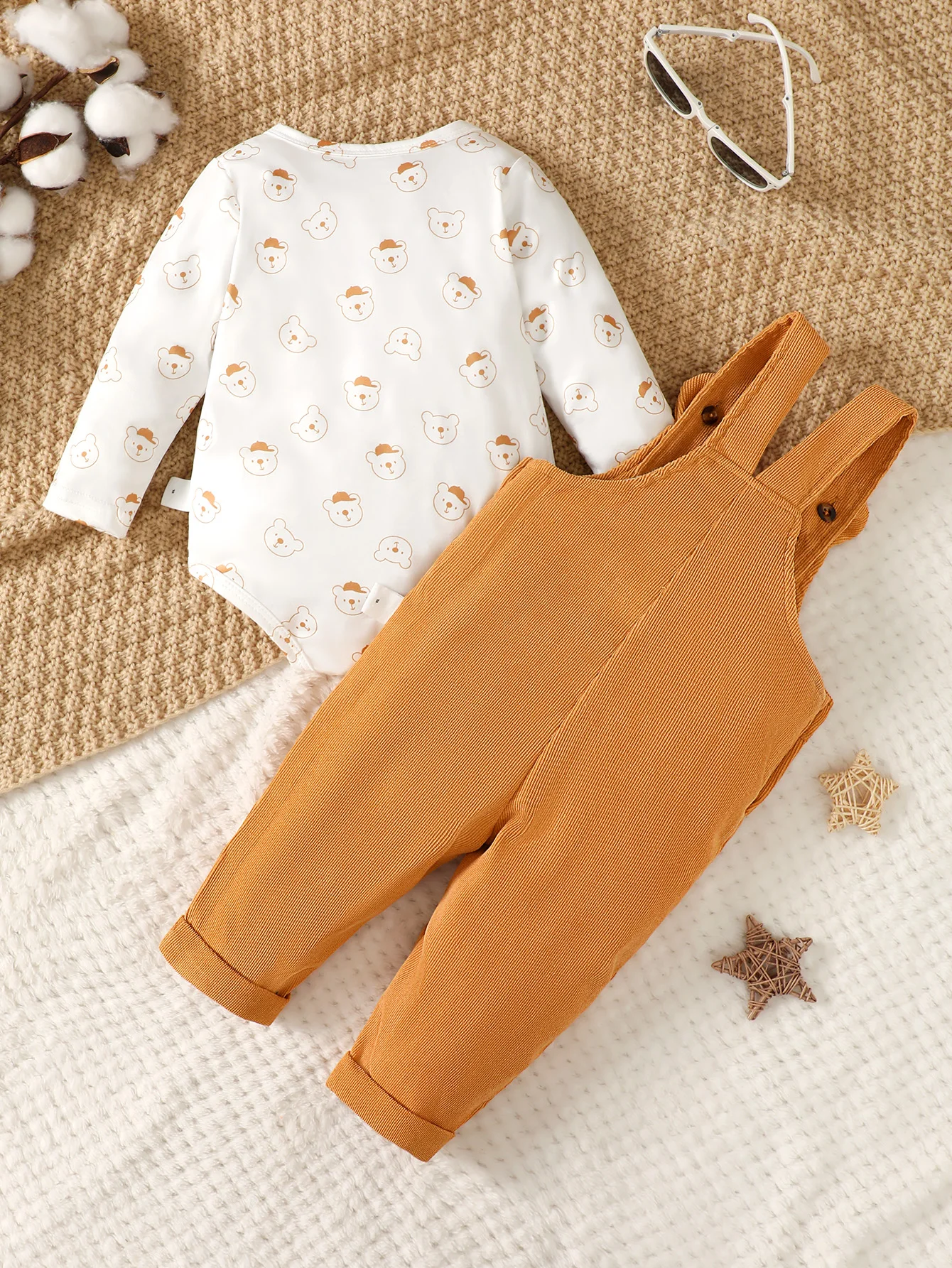 Mono de manga larga con estampado de oso para bebé niño - imagen 4