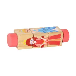 Rompecabezas giratorio de madera infantil – Juego educativo