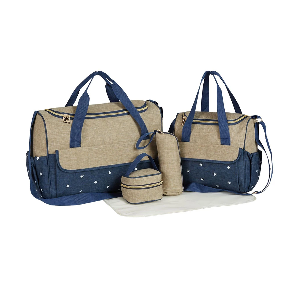 Bolsa para pañales impermeable con bolsillos y diseño ergonómico