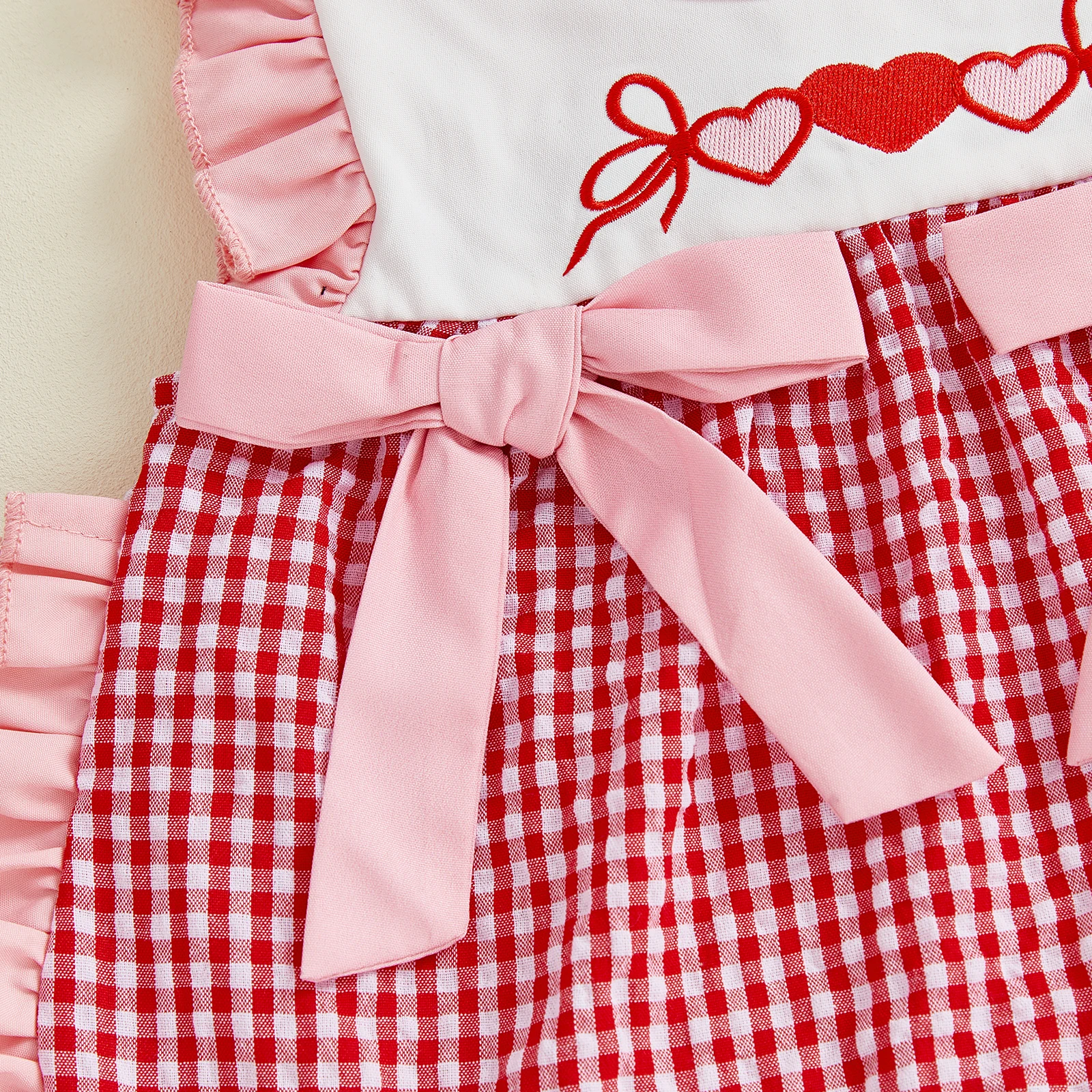 Conjunto bebé niña San Valentín: camiseta sin mangas y pantalón corto - imagen 3