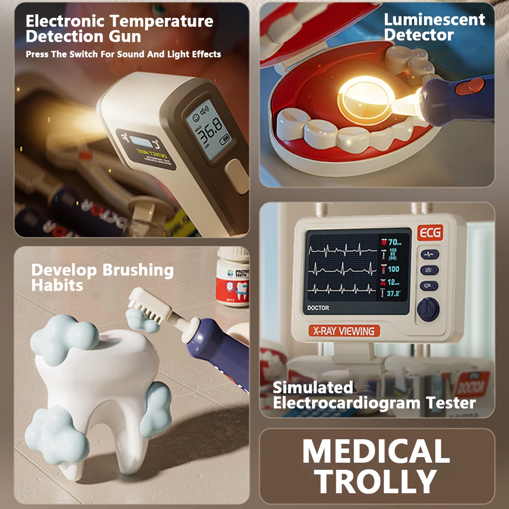 Kit médico de imitación infantil con luz y sonidos - imagen 3