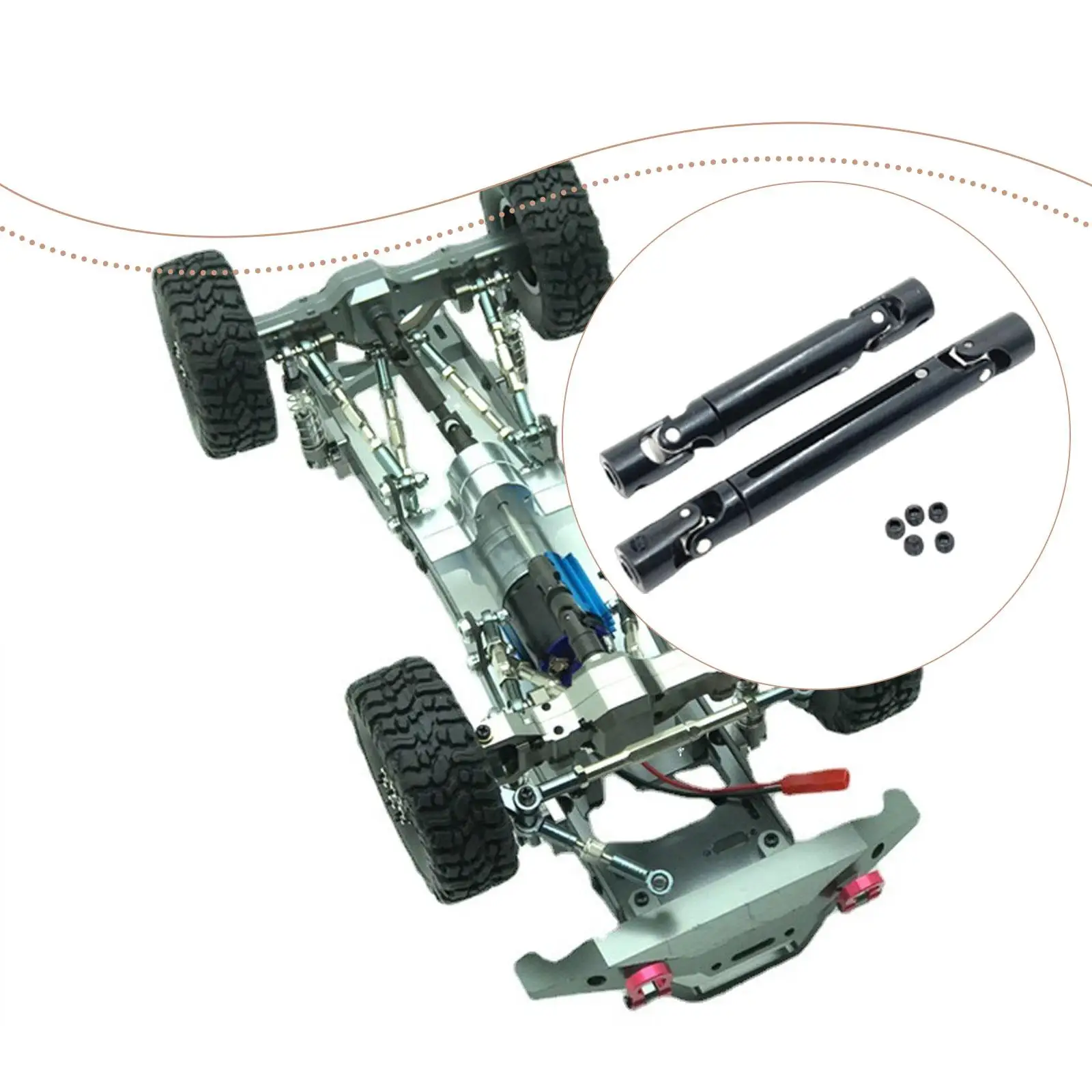 Eje de transmisión RC ligero de acero negro para reparaciones - imagen 2