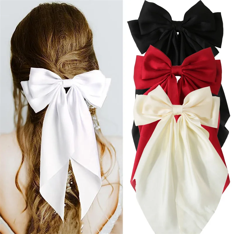 Diadema satén lazo para niña - Accesorio cabello