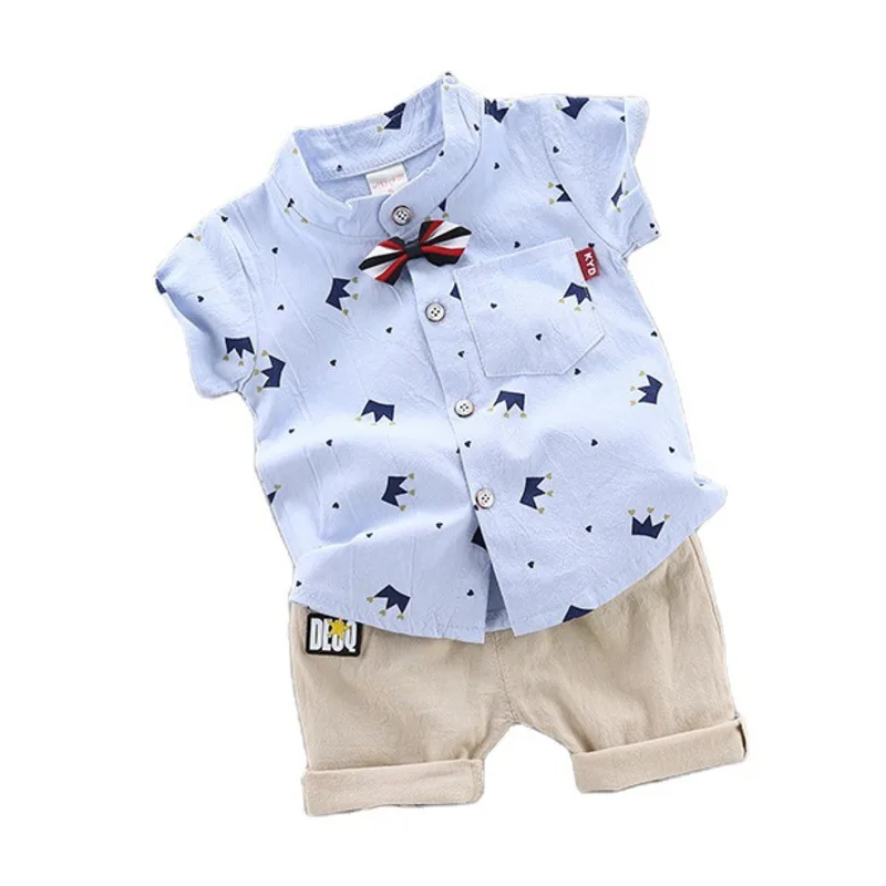 Conjunto de verano para niños con camisa y pantalones cortos - imagen 2