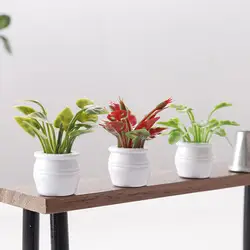 Mini bonsái en maceta realista para micro jardín
