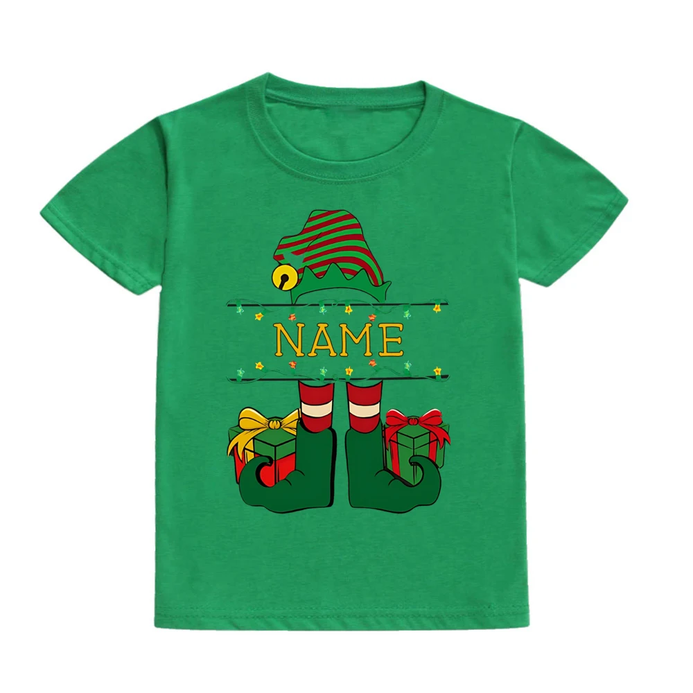 Camiseta navideña personalizada con nombre para niños - imagen 4