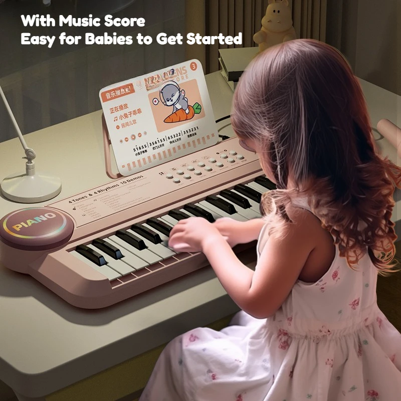 Teclado infantil de 37 teclas con micrófono - aprendizaje musical - imagen 2