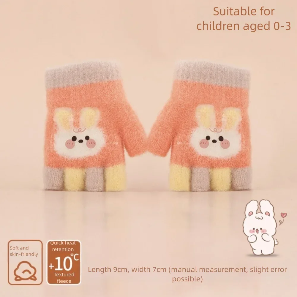 Guantes de invierno para bebé punto suaves caramelo a prueba de viento - imagen 3