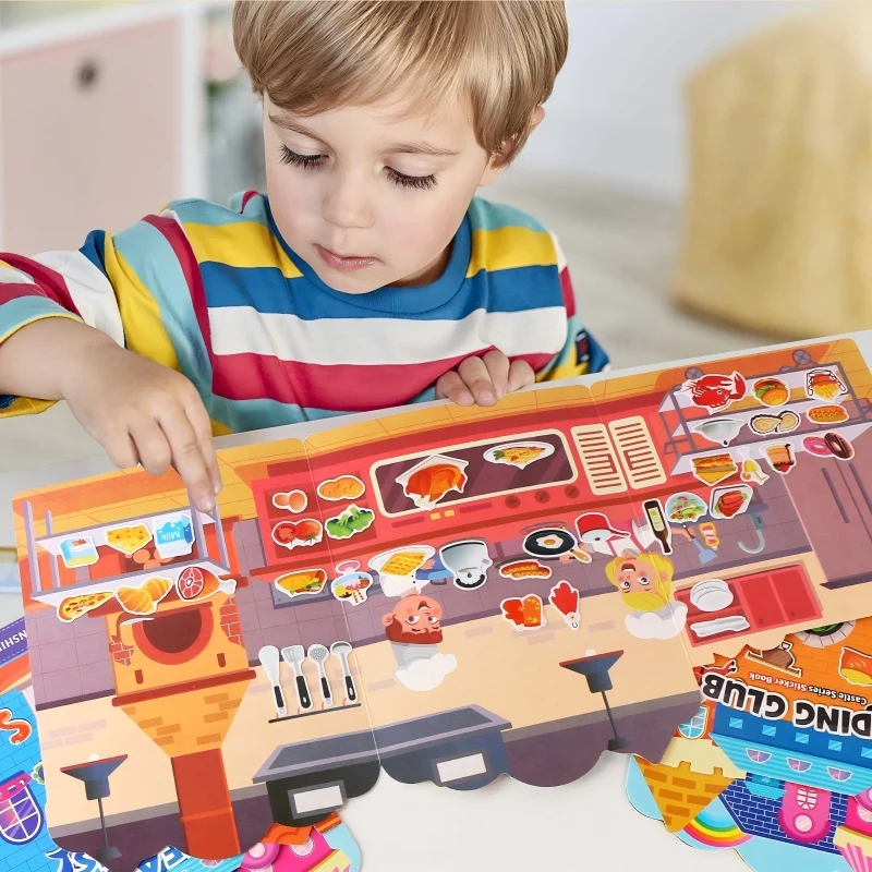 Libro de pegatinas reutilizables para niños: animales y coches - imagen 5