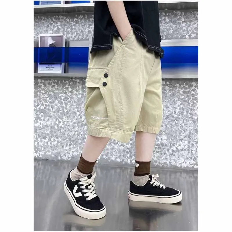 Pantalones cortos para niños de secado rápido, holgados de verano - imagen 2