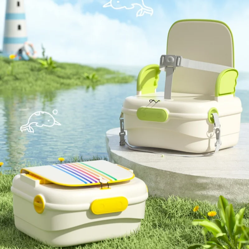 Silla de comer portátil plegable multifuncional para bebé y niño - imagen 4