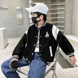 Chaqueta de béisbol para niño – Cuello redondo para primavera y otoño